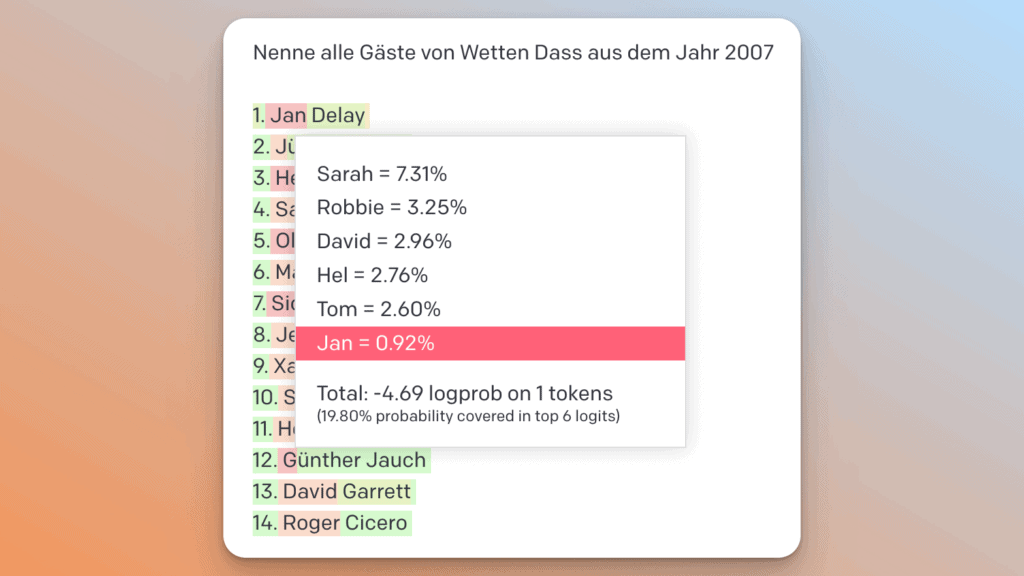 LLM Wahrscheinlichkeiten 2