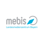 Auf dem Bild ist das Logo von "mebis – Landesmedienzentrum Bayern".