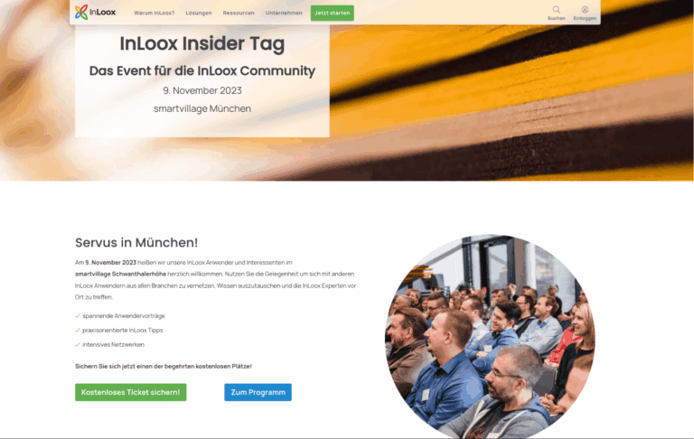 Der InLoox Insider Tag am 9. November 2023 in der smartvillage Schwannenhöhe in München bietet eine hervorragende Plattform für InLoox-Anwender und Interessierte, um sich auszutauschen, Wissen zu vertiefen und wertvolle Netzwerkmöglichkeiten zu nutzen. Freuen Sie sich auf spannende Anwenderbeiträge und praxisorientierte Tipps von Experten, um Ihre Projekte effektiv zu managen.